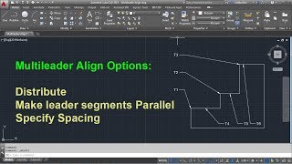 AutoCAD Multileader Align Tutorial  AutoCAD Multileader Line Spacing  Distribute Parallel [upl. by Amelia]