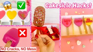 THESE HACKS ARE GAMECHANGING FOR CAKESICLES  NoFail Way to make Perfect Cakesicles [upl. by Annet]