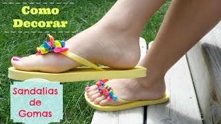 Como decorar Sandalias Playeras  Flip Flops Alicia Borchardt [upl. by Siravrat]