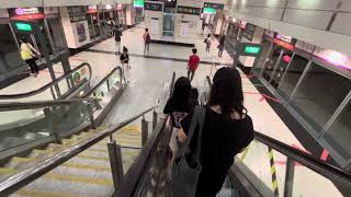 Singapore MRT train ride from Shenton Way to Dhoby Ghaut [upl. by Yliah]