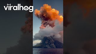 Beautiful Eruption of the Mount Stromboli Volcano  ViralHog [upl. by Sherye]