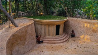 14Days Building Hobbit Villa House With Decoration Underground Room [upl. by Bertrando]