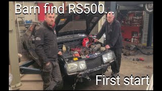 Sierra Cosworth Rs500 Barn find Part2 First look underneath and we start the engine [upl. by Aiekat65]