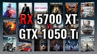 RX 5700 XT vs GTX 1050 Ti Benchmarks  Gaming Tests Review amp Comparison  53 tests [upl. by Aseena548]