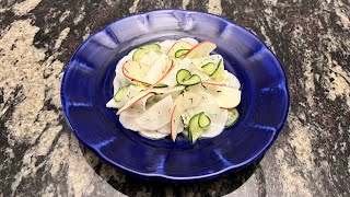 German Salad Recipe  Daikon Radish Salad with Sour Cream Dressing [upl. by Dulcle483]