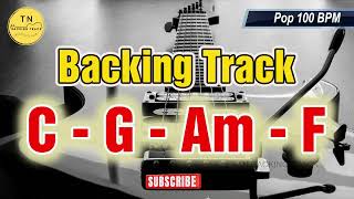 Backing Track C Major  C G Am F  Guitar Backing Track [upl. by Keryt]