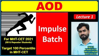 AODLecture 1  Equation of Tangent amp Normal l IMPULSE BATCH l MHTCET  Algesh Sir [upl. by Diamante]