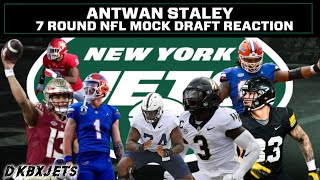 Breaking Down amp Reacting To Antwan Staleys New York Jets Full 7 Round Mock Draft [upl. by Cand]