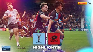 Highlights Harlequins v Saracens  Quins put on a show in dramatic London Derby win 🔥 [upl. by Tadeas547]