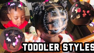 EASY PROTECTIVE HAIRSTYLE FOR SHORT HAIR  BLACK KIDS TODDLER HAIRSTYLES FOR SHORT NATURAL HAIR [upl. by Callida]