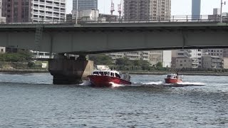 東京消防庁 消防艇 サイレン吹鳴して水難現場に急行Tokyo FD fireboats responding code3 [upl. by Alvera395]