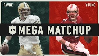 Brett Favre vs Steve Young MEGA Matchup  NFL Throwback [upl. by Rinum254]