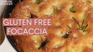 HOW TO MAKE GLUTEN FREE FOCACCIA VEGAN  EASY GLUTEN FREE BREAD [upl. by Dihahs]