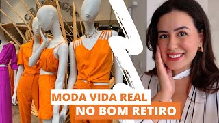 MODA NO BOM RETIRO 🔥 Cores estampas moda festa e [upl. by Ferna196]