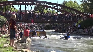 Cardboard kayak races showcase the evolution of the Indian Creek Festival in Caldwell [upl. by Hsiwhem]