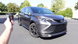 2025 Toyota Sienna Platinum AWD Start Up Test Drive Walkaround POV and Review [upl. by Cowen]