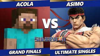 Sumabato 51 GRAND FINALS  Asimo Ryu Vs Acola Steve Smash Ultimate  SSBU [upl. by Cull960]