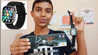 Smart watch T900 ultra 2 🤯 unboxing my second vlog viral 🔥 [upl. by Hamford]