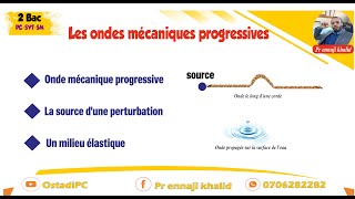 Ondes mécanique progressives Un milieu élastique source dune perturbation [upl. by Sylas401]