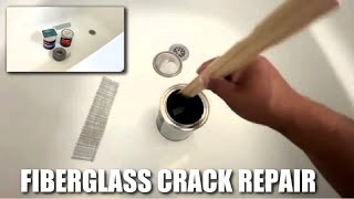 How to repair a crack in a Fiberglass Bathtub  FIBERGLASS REPAIR USING MESH TAPE AND BONDO GLASS [upl. by Delacourt]