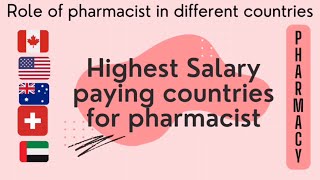 Highest Salary paying countries for pharmacy  best country for pharmacist  highly paid pharmacist [upl. by Jezrdna]