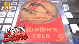 Pawn Stars Babe Ruth Red Rock Cola Poster Season 8  History [upl. by Schumer730]