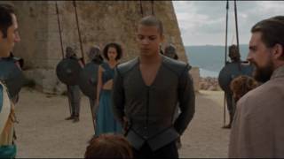 Grey Worm kills the two masters  Game of Thrones S06E09 [upl. by Aifoz]