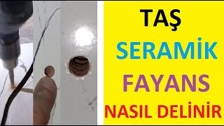 seramik fayans taş nasıl delinir kırmadan çatlatmadan fayans nasıl delinir matkapla delik delme [upl. by Barbi841]