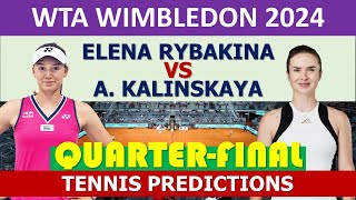 Elena Rybakina vs Elina Svitolina  Wimbledon 2024 [upl. by Ayotal]