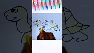 Easy Turtle Drawing 🐢🐢🐢 very easy drawing trending [upl. by Orpah]