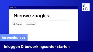 Inloggen amp bewerking starten  Bewerkingstool instructievideo [upl. by Enilkcaj]