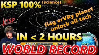 Put a Flag on EVERY Planet in KSP in less than 2 hours  WORLD RECORD 100 Speedrun [upl. by Ohnuj]