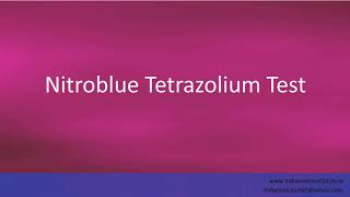 Pronunciation of the words quotNitroblue Tetrazolium Testquot [upl. by Rossie]