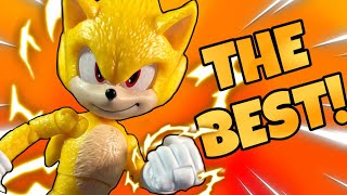 This is the BEST Super Sonic Action Figure Jakks Pacific Sonic Movie 3 Super Sonic Toy Review [upl. by Eibber]