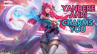 F4A Yandere Ahri Charms and Keeps You Soft Dom Kiss Yandere Ear Cleaning Kitsune 3DIO [upl. by Chapen]