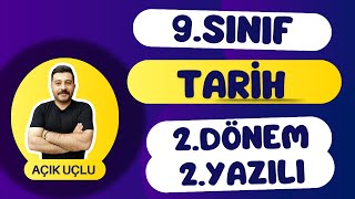 9 SINIF TARİH 2 DÖNEM 2 YAZILI AÇIK UÇLU  2024 [upl. by Martelle]