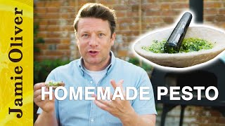 How to Make Homemade Pesto  Jamie Oliver [upl. by Nazar]