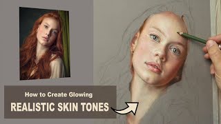 Pastel Portrait Tutorial  How to draw Realistic glowing SKIN TONES using Pastel Pencils [upl. by Anelegna]