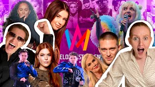 LETS REACT to MELODIFESTIVALEN 2024🇸🇪  ALL PARTICIPANTS REACTION  RECAP EUROVISION [upl. by Arundell]