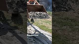 Old Tractor at Work Dumping Stone for a New Driveway  Crafty Lab Homestead [upl. by Philip]