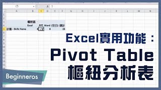 【Excel教學】辦公室必學的實用功能：Pivot Table樞紐分析表基礎教學｜Beginneros [upl. by Xaviera159]