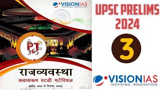 Vision IAS PT 365 POLITY Current Affairs UPSC Pre 2024  Vision IAS Current Affairs Yearly 2024 [upl. by Yrrem11]