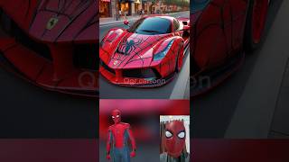 superheroes but Ferrari car 😱🔥Marvel amp DCAll Characters marvel avengersshortsrobot [upl. by Akinor988]