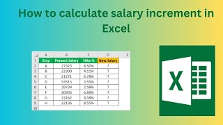 How To Calculate Salary Increment In Excel [upl. by Suneya]