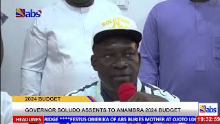 Governor Soludo Assents To Anambra 2024 Budget [upl. by Noemis]