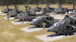 Feared US amp German Attack Helicopters Take off and Fly Together [upl. by Everick]