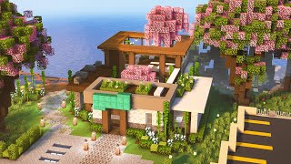 Minecraft SPA CENTER amp ZEN GARDEN Tutorial  Minecraft City Build [upl. by Ekal]