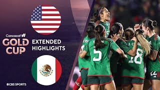 United States vs Mexico Extended Highlights  CONCACAF W Gold Cup I CBS Sports [upl. by Aloz]