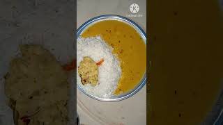 Dal chawal or choka tasty recipes chawal viralvideo food cutieeats recipe eatitfoodie [upl. by Elvie132]