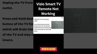 Vizio Smart TV Remote Not Working shorts shortsvideo [upl. by Johannessen]